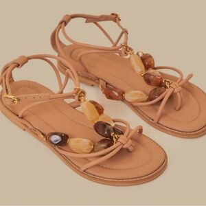 NWT Farm Rio Pink Gem Straps Sandal Size 8